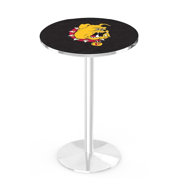 42" Chrome Ferris State Pub Table